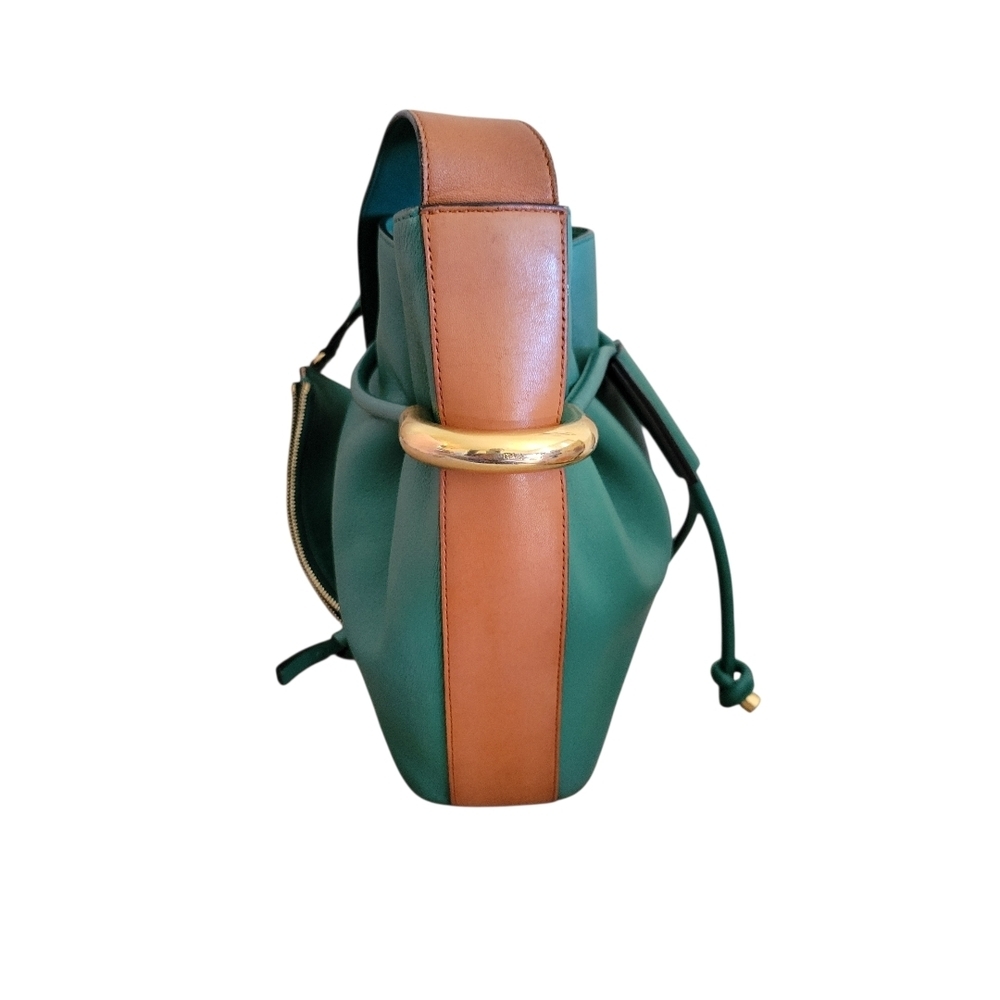 CHLOE Emma Green Leather Bucket Bag - Picture 7 of 14